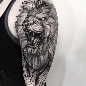 dibujo de un león para tatuaje