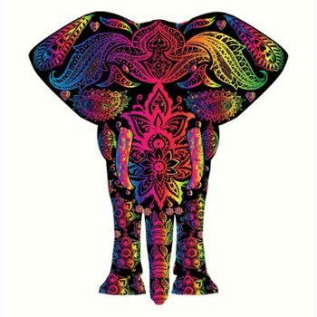 mandala de elefante coloreado