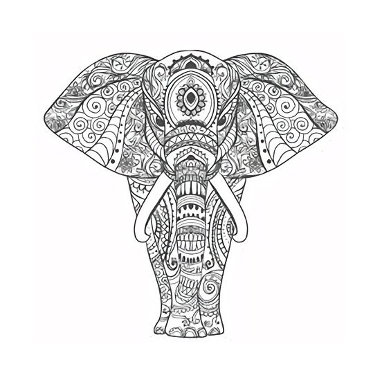 mandalas de elefantes para colorear