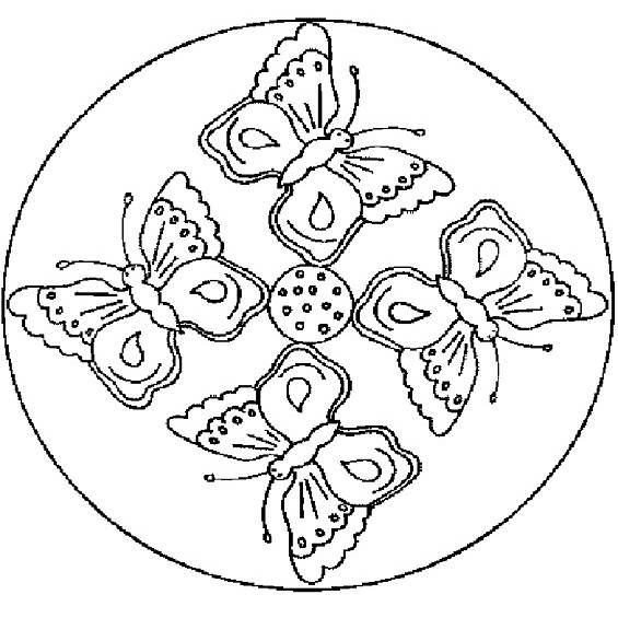 mandalas de mariposas para colorear e imprimir