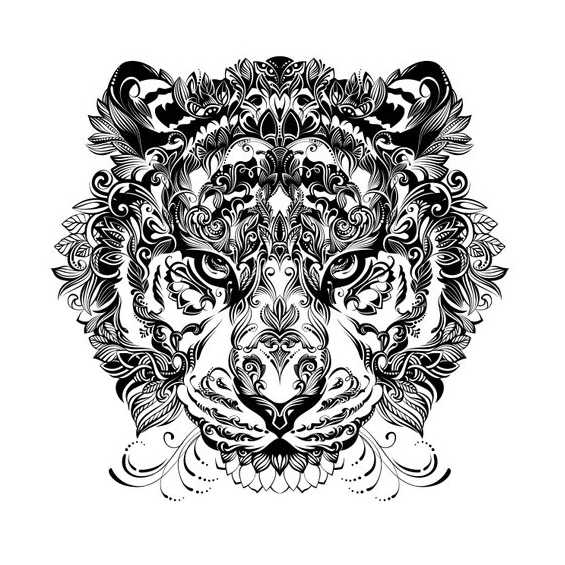 mandalas de tigres para colorear
