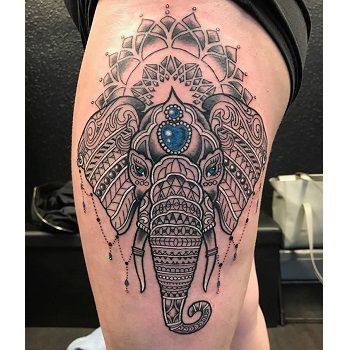 significado tatuajes elefantes mandalas