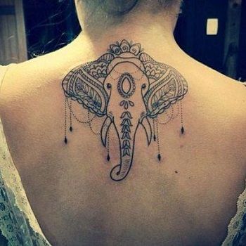tatuaje de un elefante mandala