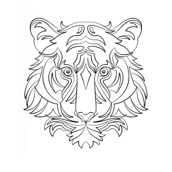 tigres mandalas para colorear