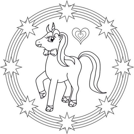 unicornio mandala