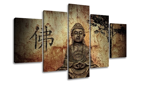 Los cuadros de Buda son una opción perfecta para darle un cambio total a la decoración de tu salón o dormitorio