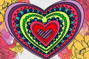 Dibujos de corazones a color
