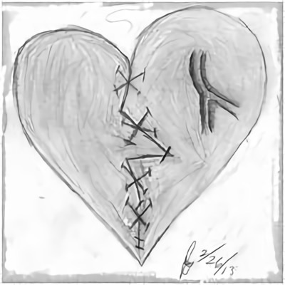 Dibujos de corazones a lapiz