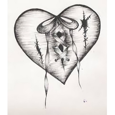 Dibujos de corazones a lapiz