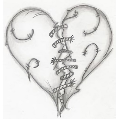 Dibujos de corazones a lapiz faciles