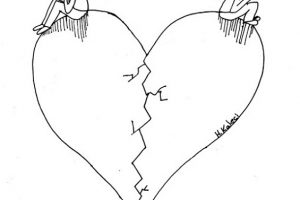 Dibujo de un corazon roto