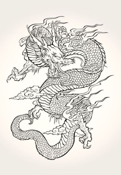 dibujos de dragones a lápiz