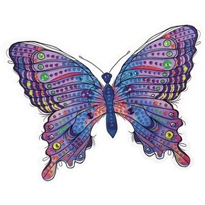 mandala a color mariposa