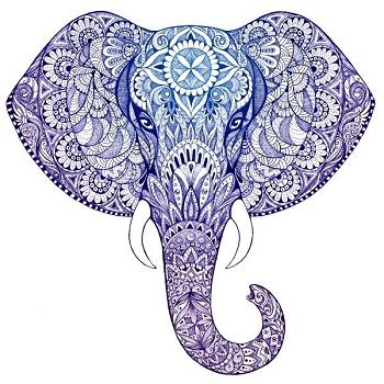 mandalas coloreadas de elefantes