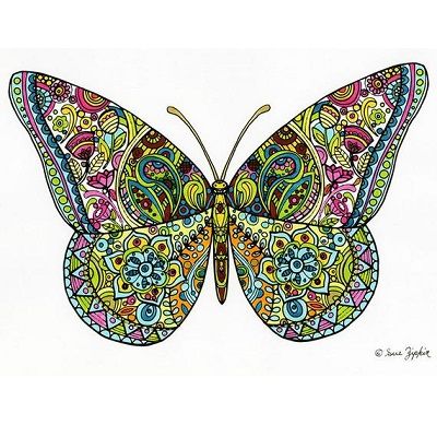 mandalas coloreadas mariposa