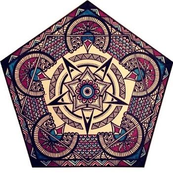 Mandala con forma de pentágono